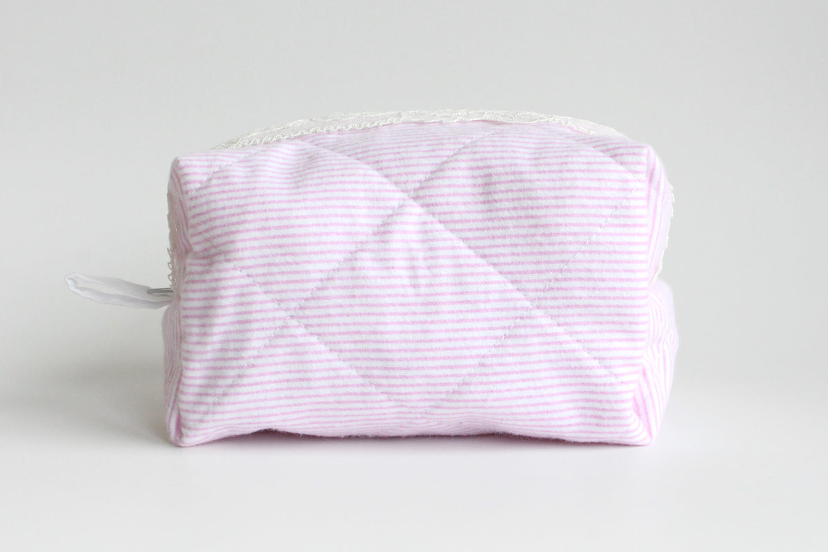 Soft Cosmetic Pouch with Lace - Small