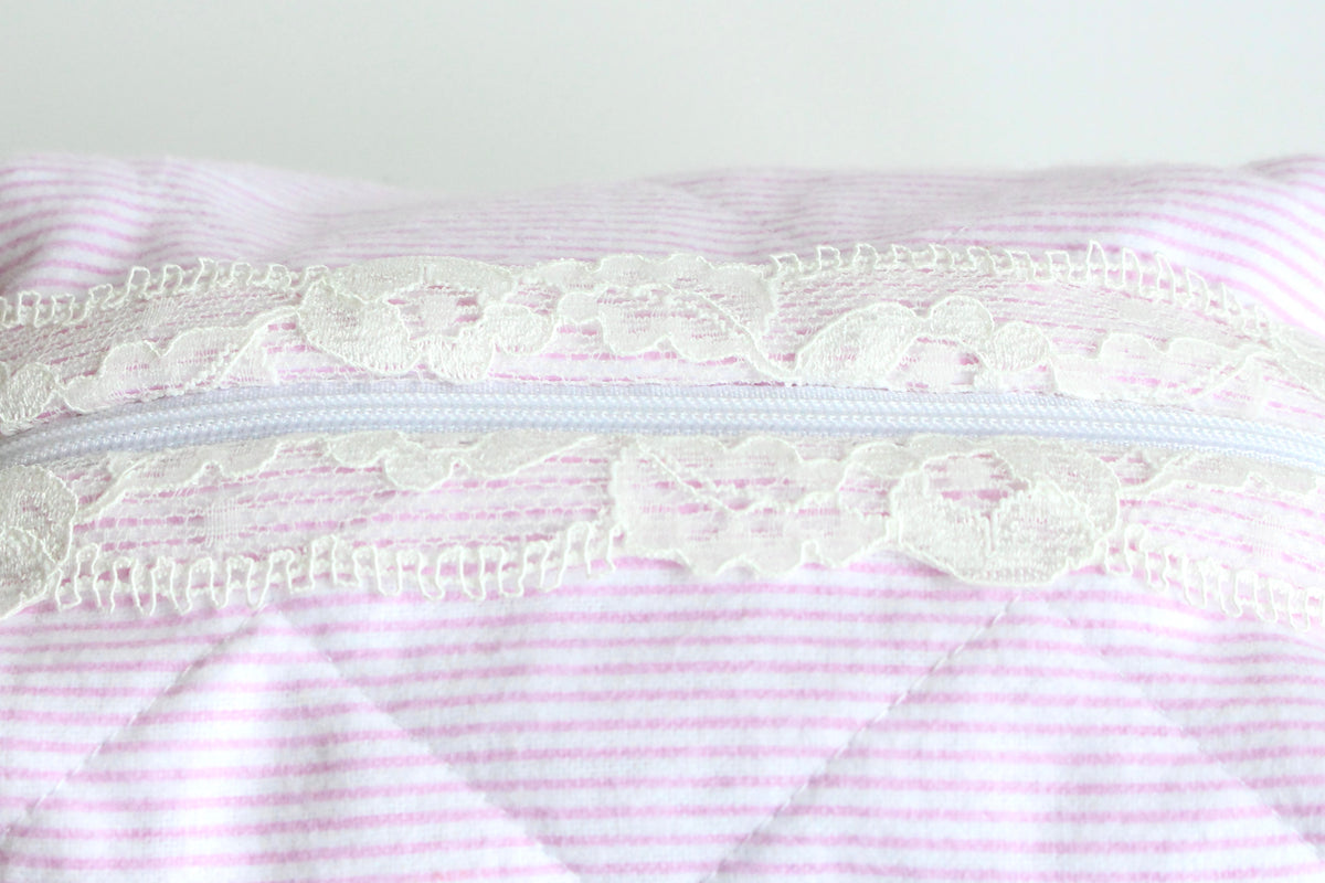 Soft Cosmetic Pouch with Lace - Small