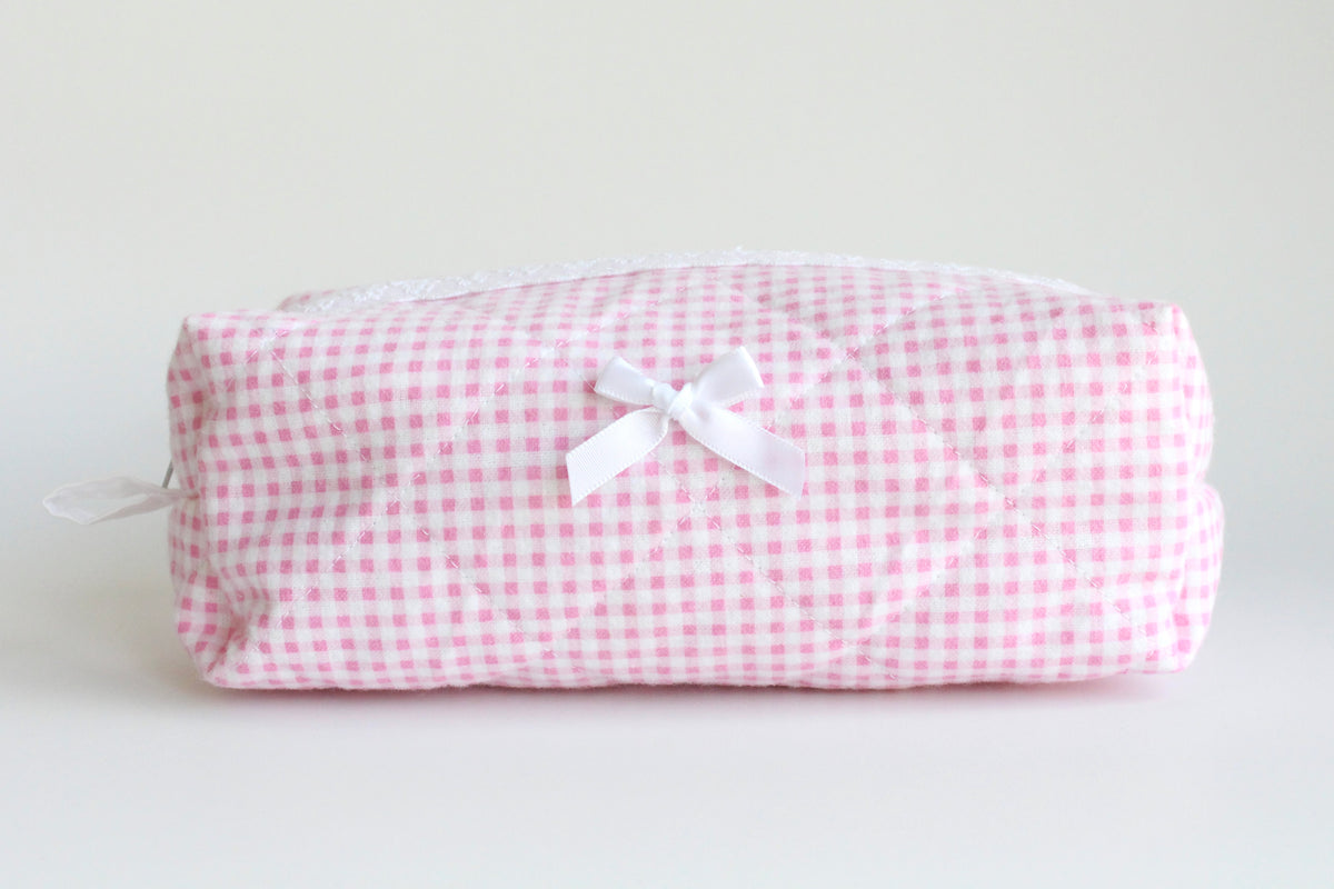 Soft Cosmetic Pouch with Lace - Medium